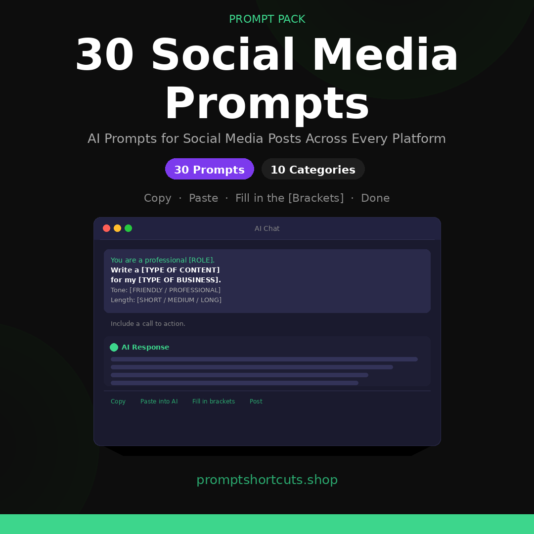 30 Social Media Prompts cover
